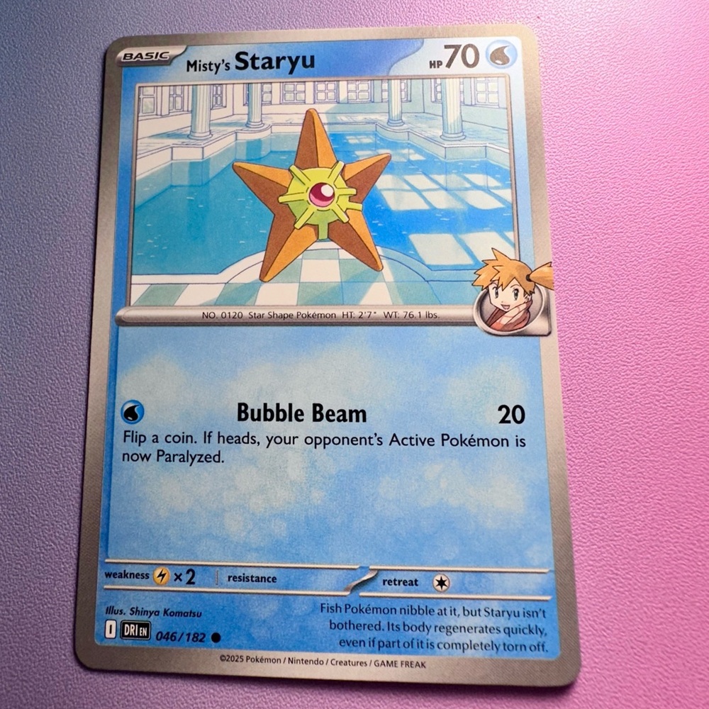 misty’s staryu - 046/182 (common) — pokemon: destined rivals